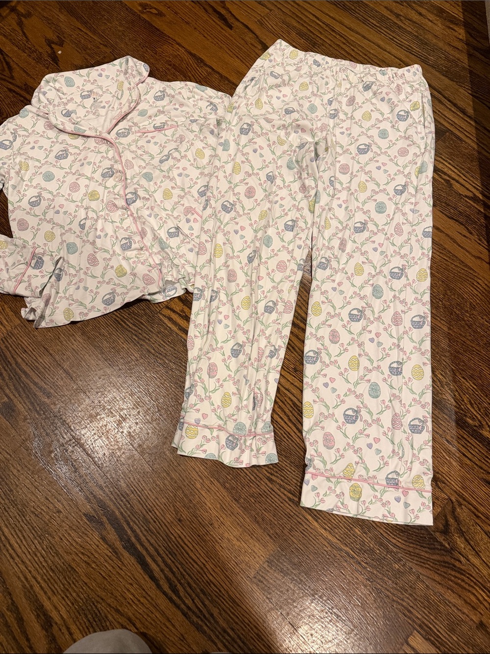 Roller Rabbit Pastel Egg & Floral Pajama Set
